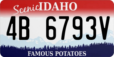 ID license plate 4B6793V