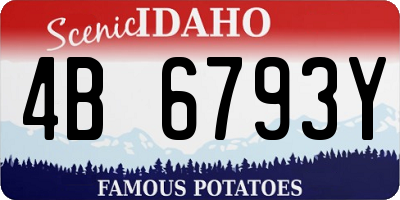 ID license plate 4B6793Y