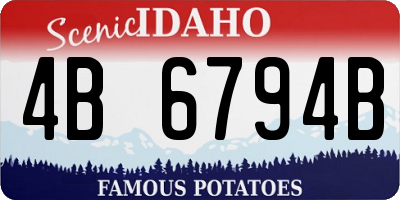 ID license plate 4B6794B