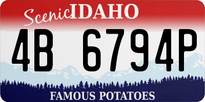 ID license plate 4B6794P
