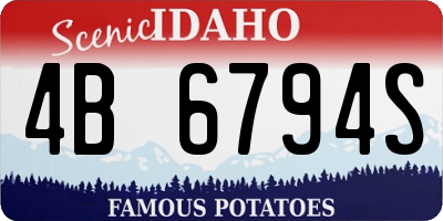 ID license plate 4B6794S