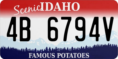 ID license plate 4B6794V