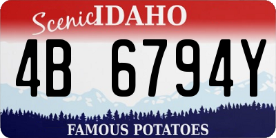 ID license plate 4B6794Y