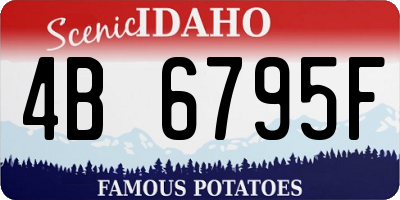 ID license plate 4B6795F