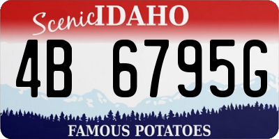 ID license plate 4B6795G
