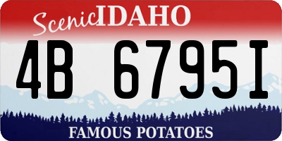 ID license plate 4B6795I