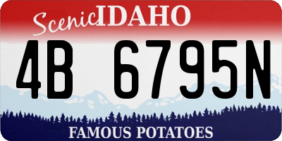 ID license plate 4B6795N