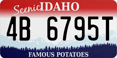 ID license plate 4B6795T