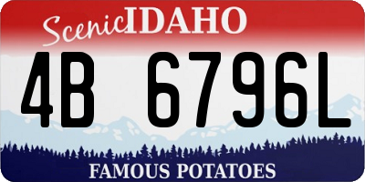 ID license plate 4B6796L