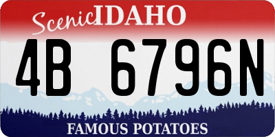 ID license plate 4B6796N