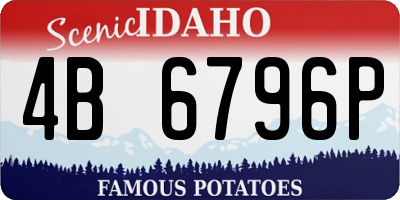 ID license plate 4B6796P