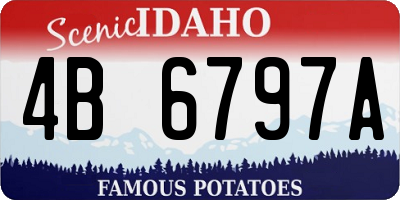 ID license plate 4B6797A