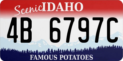 ID license plate 4B6797C