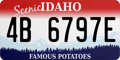 ID license plate 4B6797E