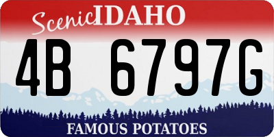 ID license plate 4B6797G