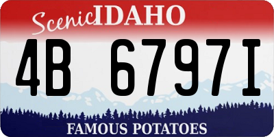 ID license plate 4B6797I