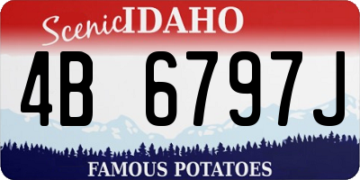 ID license plate 4B6797J