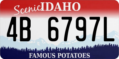 ID license plate 4B6797L