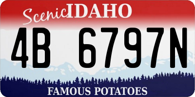 ID license plate 4B6797N