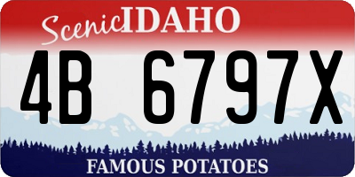 ID license plate 4B6797X