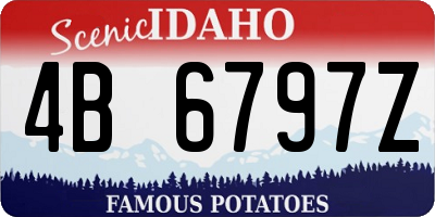 ID license plate 4B6797Z