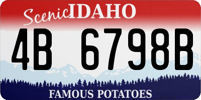 ID license plate 4B6798B