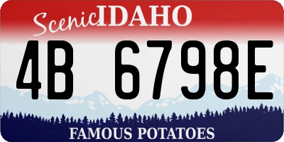 ID license plate 4B6798E