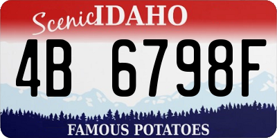 ID license plate 4B6798F