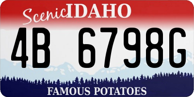 ID license plate 4B6798G