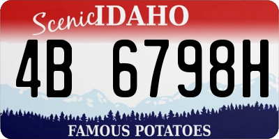 ID license plate 4B6798H