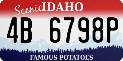 ID license plate 4B6798P
