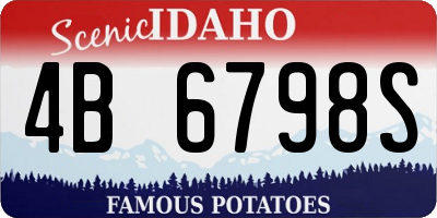 ID license plate 4B6798S