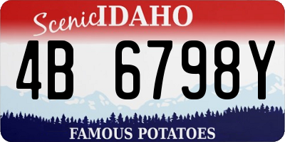 ID license plate 4B6798Y