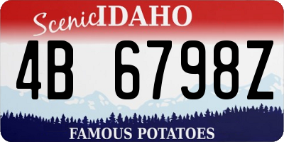 ID license plate 4B6798Z