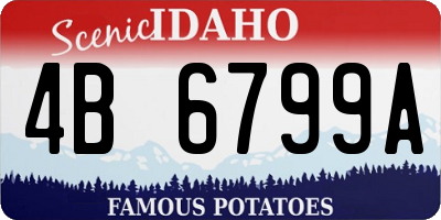 ID license plate 4B6799A