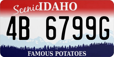 ID license plate 4B6799G