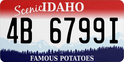 ID license plate 4B6799I