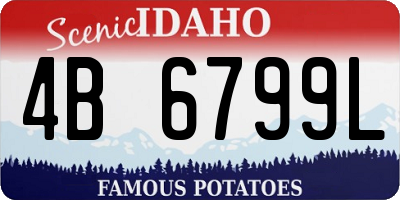 ID license plate 4B6799L