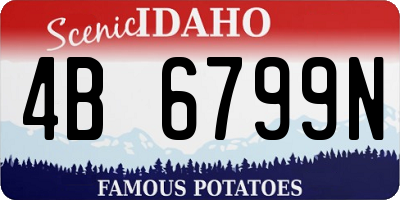 ID license plate 4B6799N