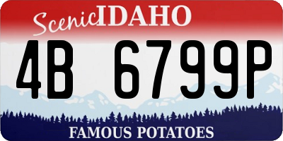 ID license plate 4B6799P