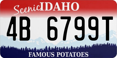 ID license plate 4B6799T