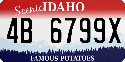 ID license plate 4B6799X