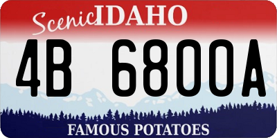 ID license plate 4B6800A
