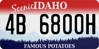 ID license plate 4B6800H