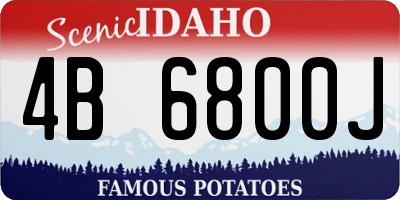 ID license plate 4B6800J