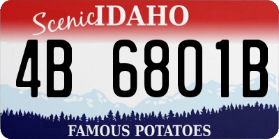 ID license plate 4B6801B