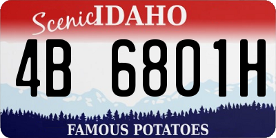 ID license plate 4B6801H