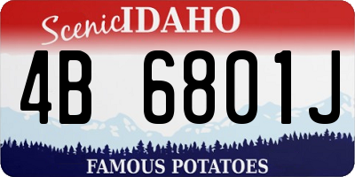 ID license plate 4B6801J