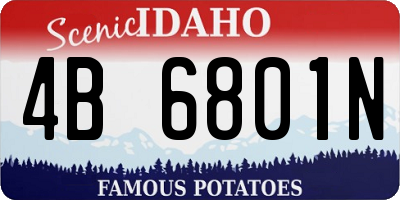 ID license plate 4B6801N