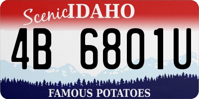 ID license plate 4B6801U